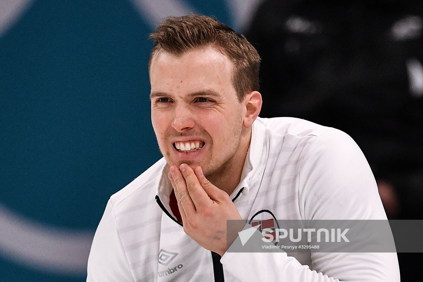 2018 Winter Olympics. Curling. Mixed doubles. Bronze medal match