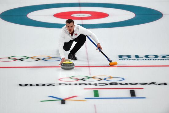 2018 Winter Olympics. Curling. Mixed doubles. Bronze medal match