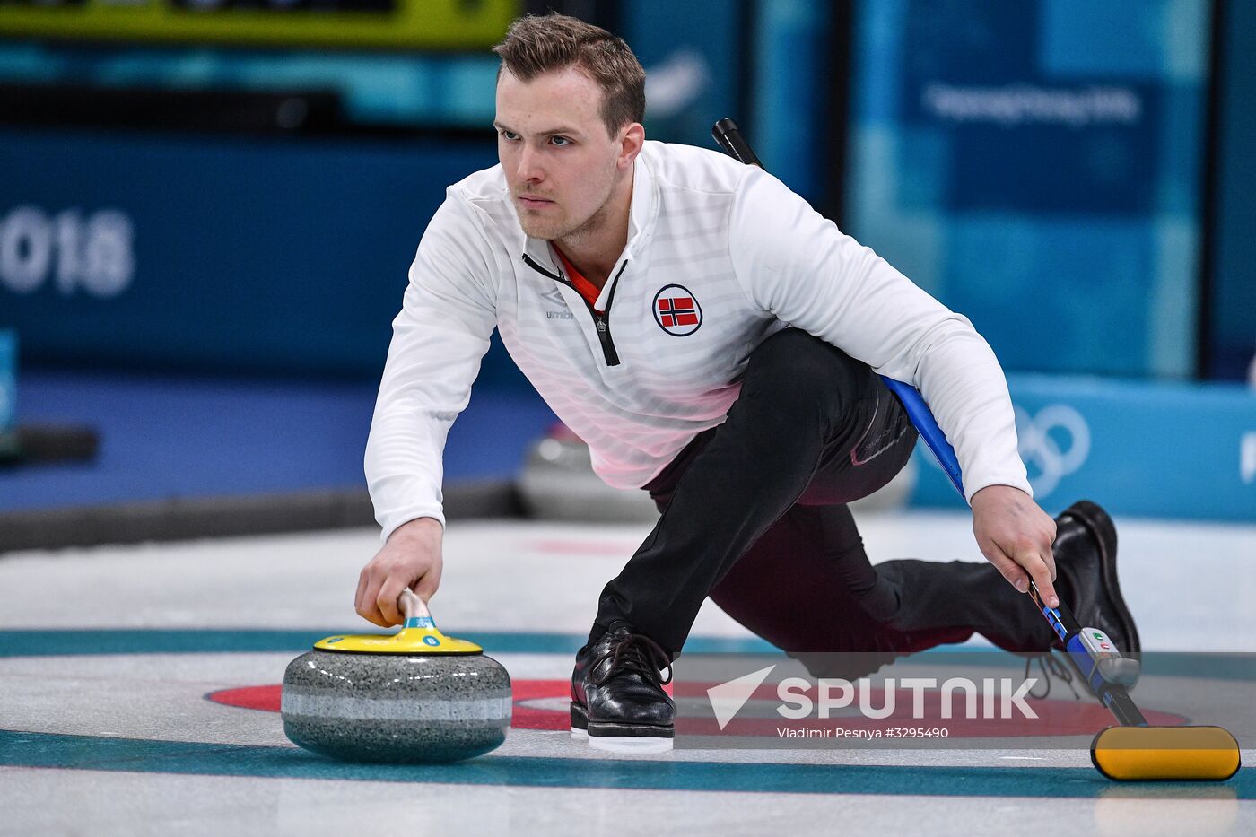 2018 Winter Olympics. Curling. Mixed doubles. Bronze medal match