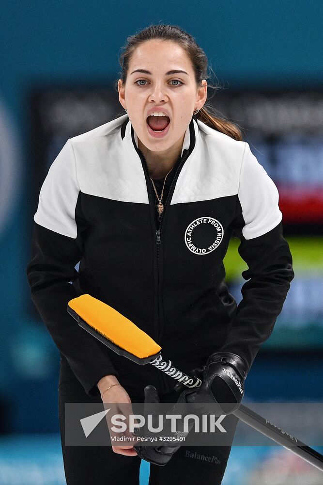 2018 Winter Olympics. Curling. Mixed doubles. Bronze medal match