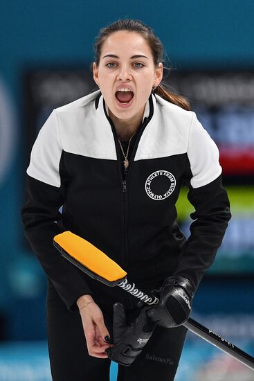 2018 Winter Olympics. Curling. Mixed doubles. Bronze medal match