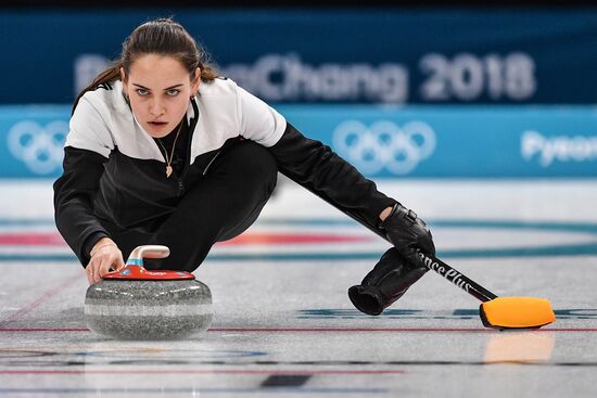 2018 Winter Olympics. Curling. Mixed doubles. Bronze medal match