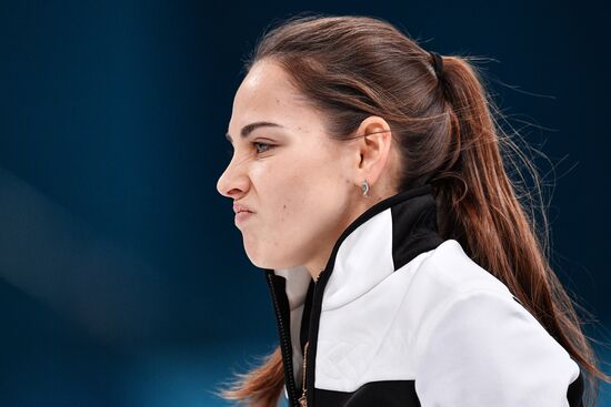 2018 Winter Olympics. Curling. Mixed doubles. Bronze medal match