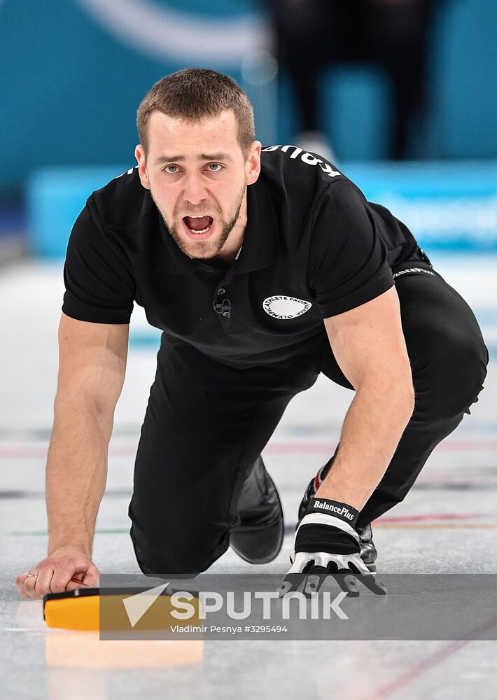 2018 Winter Olympics. Curling. Mixed doubles. Bronze medal match