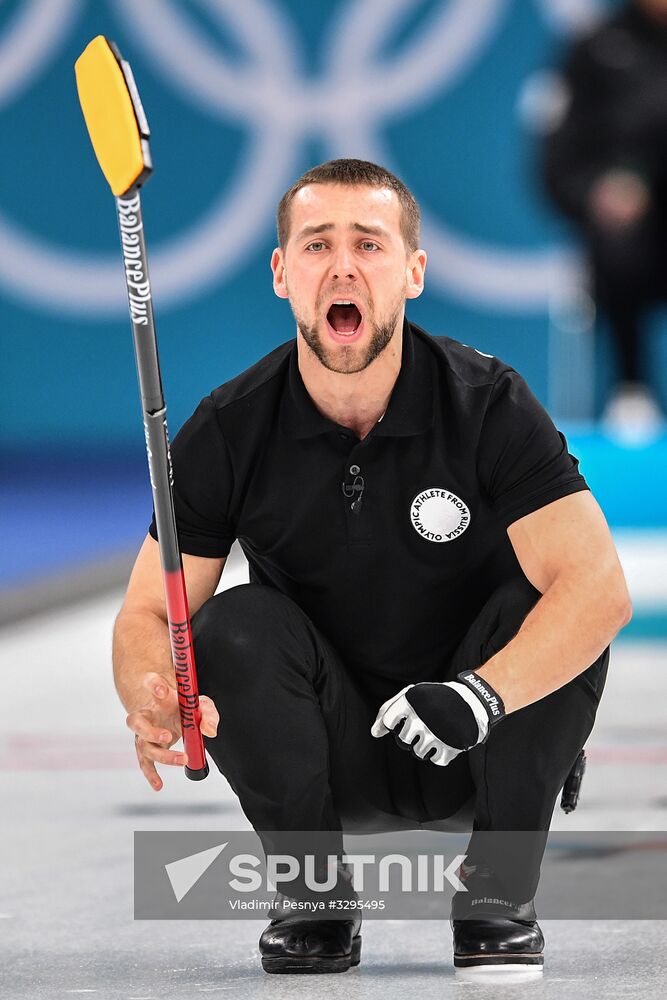 2018 Winter Olympics. Curling. Mixed doubles. Bronze medal match