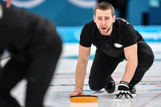 2018 Winter Olympics. Curling. Mixed doubles. Bronze medal match