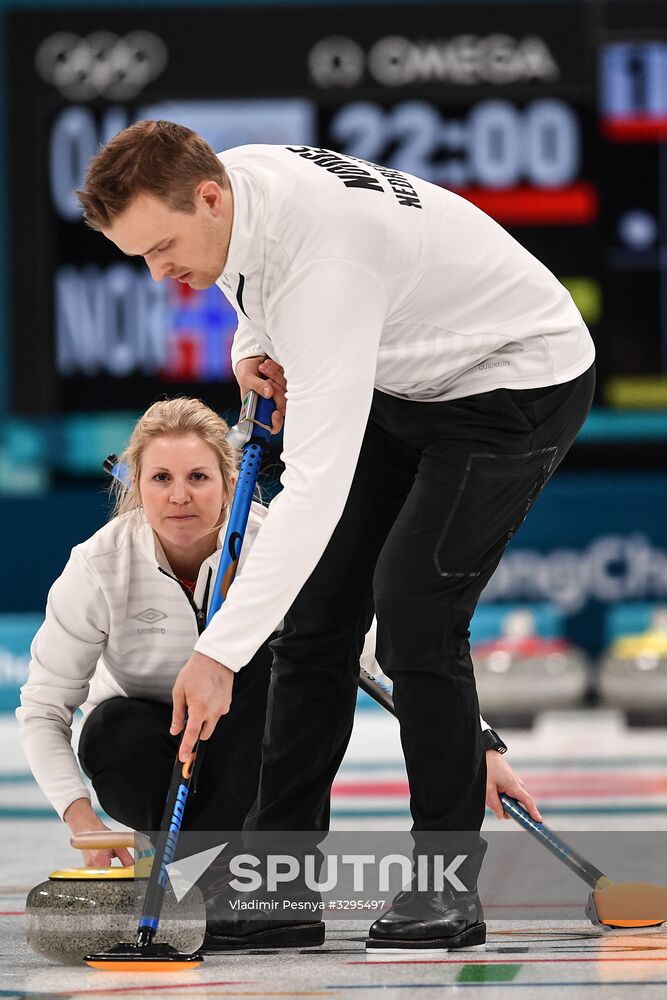 2018 Winter Olympics. Curling. Mixed doubles. Bronze medal match