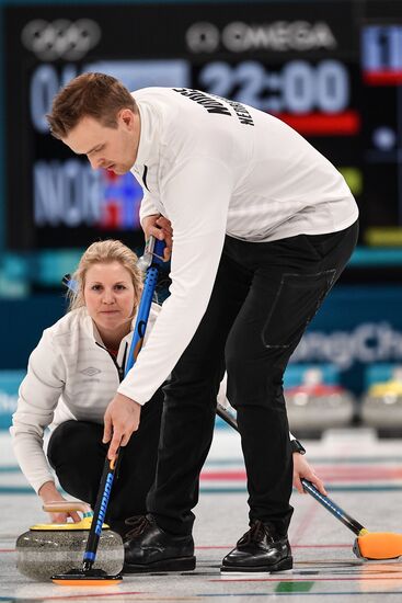 2018 Winter Olympics. Curling. Mixed doubles. Bronze medal match