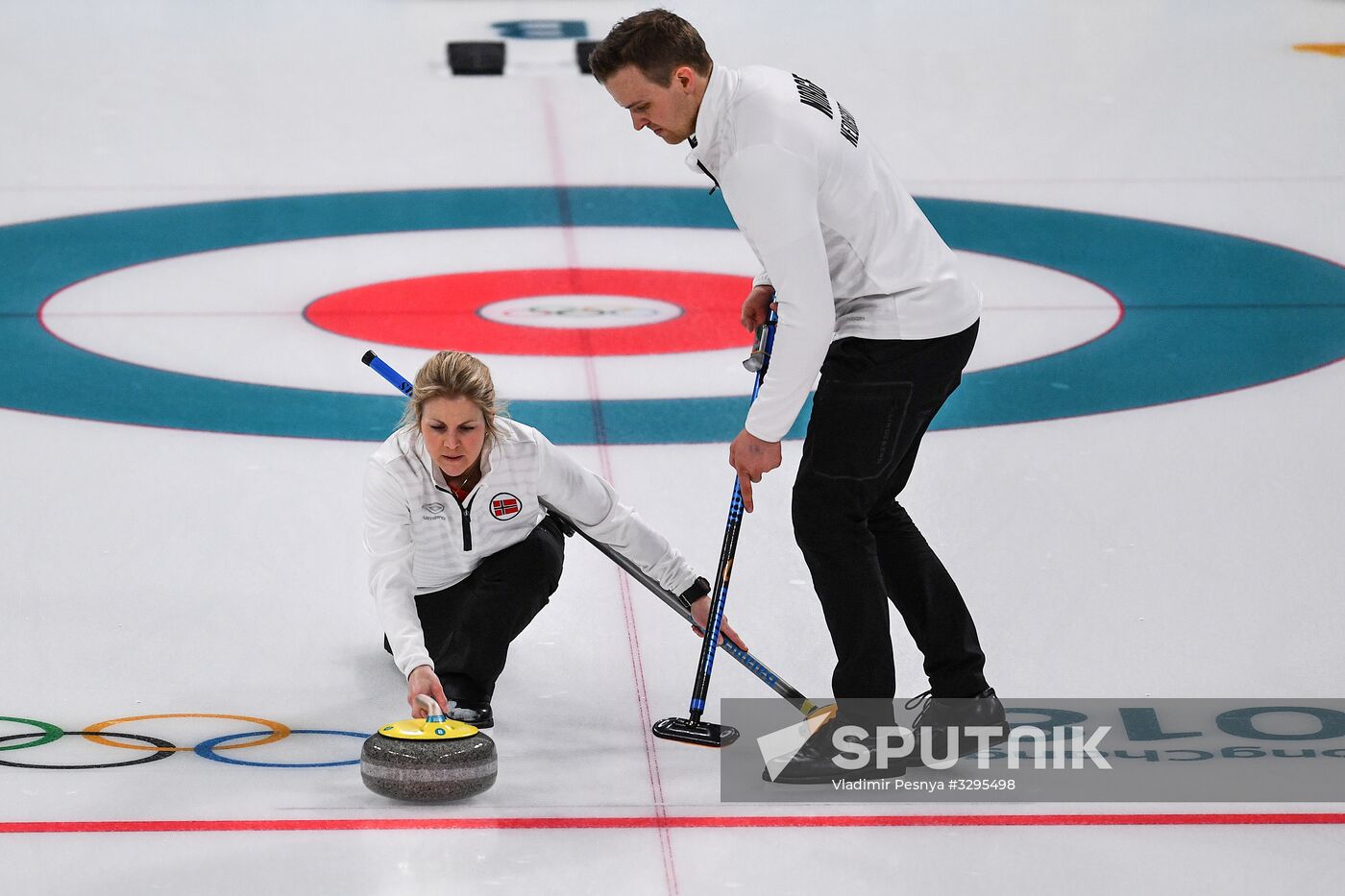2018 Winter Olympics. Curling. Mixed doubles. Bronze medal match