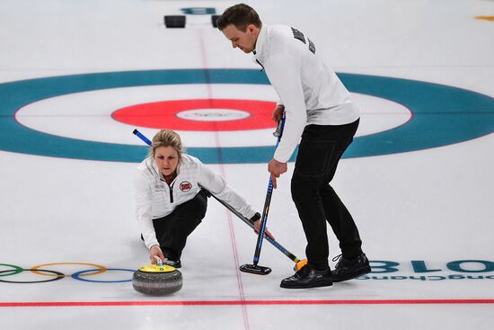 2018 Winter Olympics. Curling. Mixed doubles. Bronze medal match