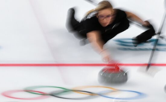 2018 Winter Olympics. Curling. Women. Training