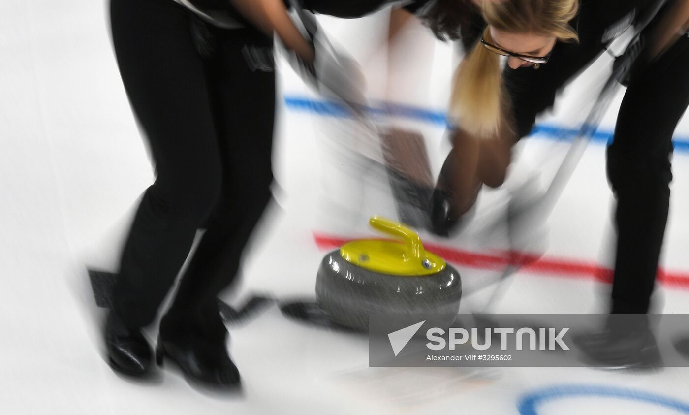 2018 Winter Olympics. Curling. Women. Training