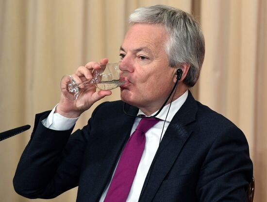 Russian Foreign Minister Sergei Lavrov meets with Belgian Foreign Minister Didier Reynders
