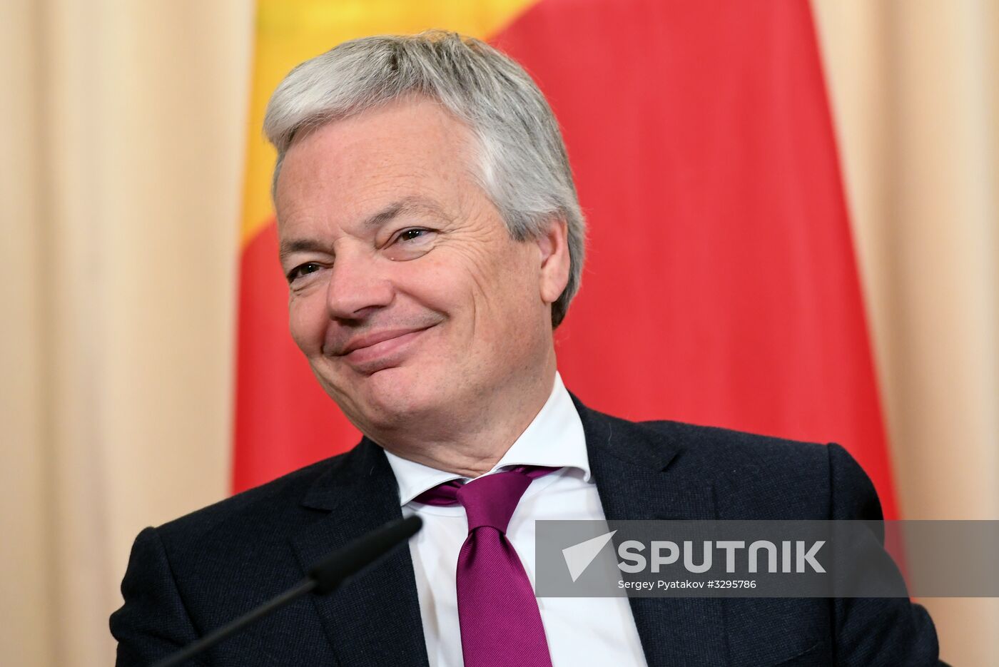 Russian Foreign Minister Sergei Lavrov meets with Belgian Foreign Minister Didier Reynders