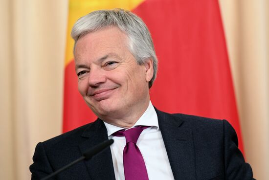 Russian Foreign Minister Sergei Lavrov meets with Belgian Foreign Minister Didier Reynders