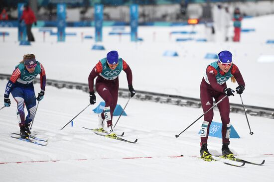 2018 Winter Olympics. Cross-country skiing. Women. Sprint