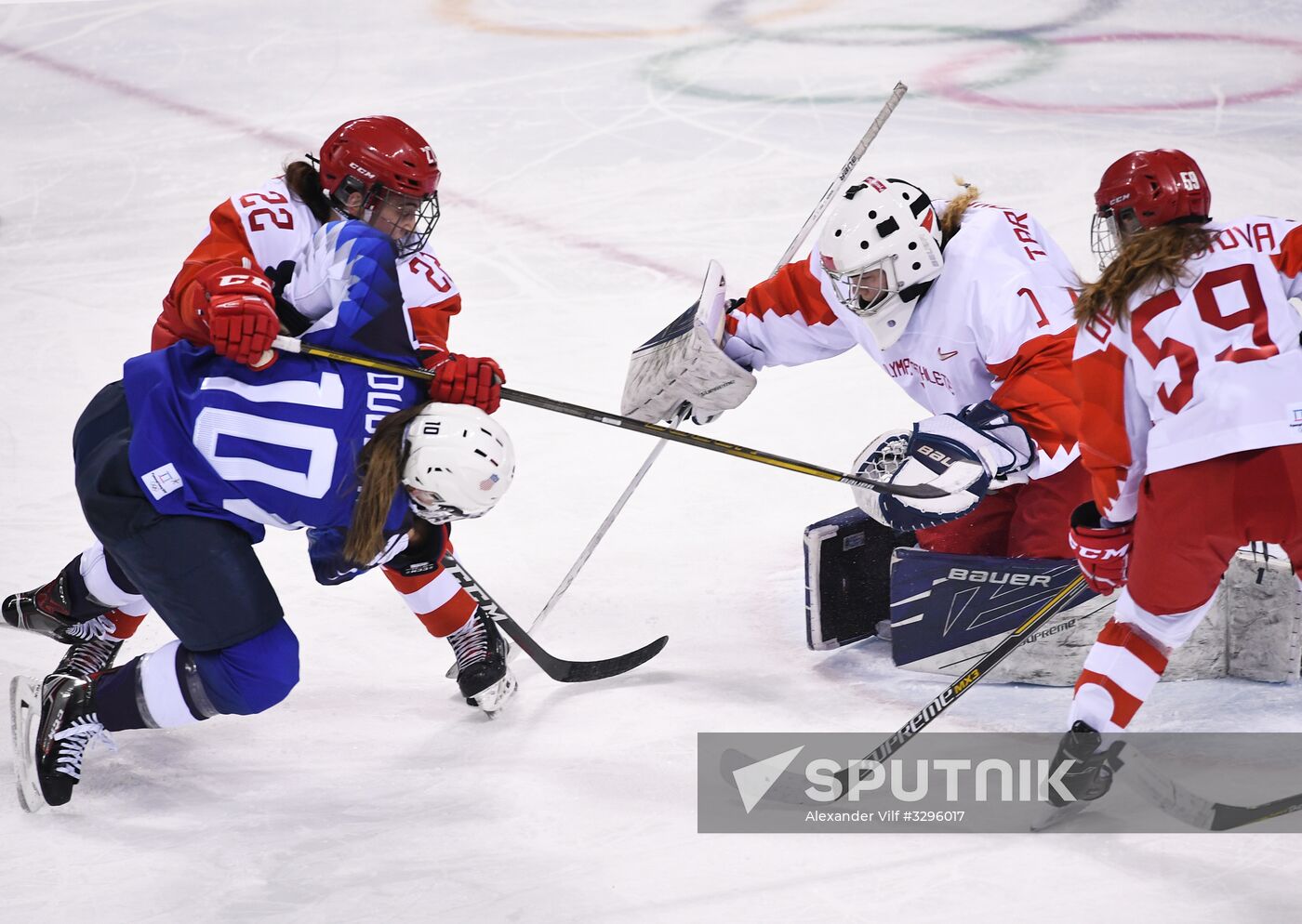 2018 Winter Olympics. Ice hockey. Women. US vs. Russia