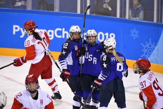 2018 Winter Olympics. Ice hockey. Women. US vs. Russia