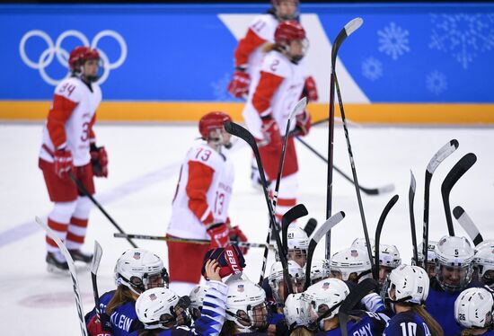 2018 Winter Olympics. Ice hockey. Women. US vs. Russia