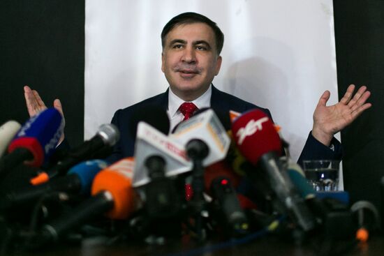 News conference by Mikheil Saakashvili in Warsaw