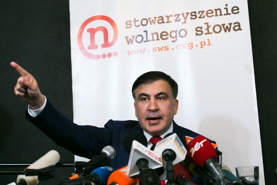 News conference by Mikheil Saakashvili in Warsaw