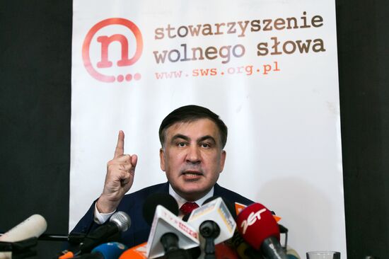News conference by Mikheil Saakashvili in Warsaw