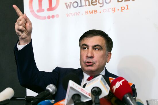 News conference by Mikheil Saakashvili in Warsaw