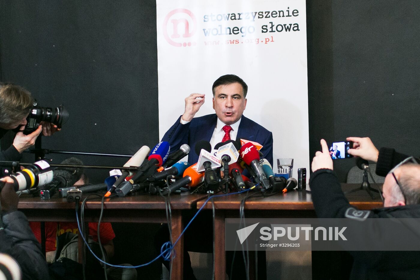 News conference by Mikheil Saakashvili in Warsaw