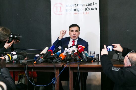 News conference by Mikheil Saakashvili in Warsaw