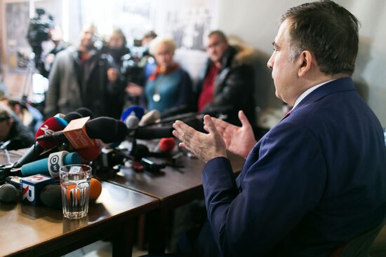 News conference by Mikheil Saakashvili in Warsaw