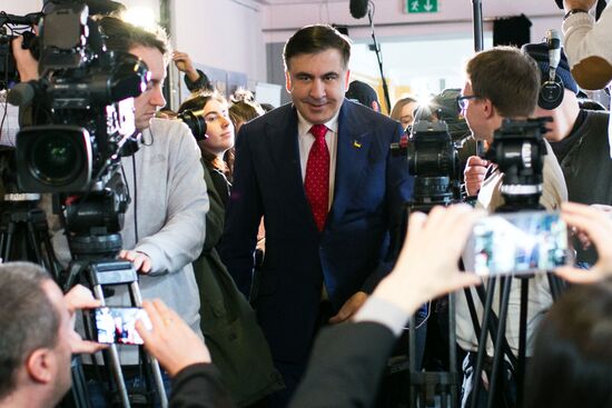 News conference by Mikheil Saakashvili in Warsaw