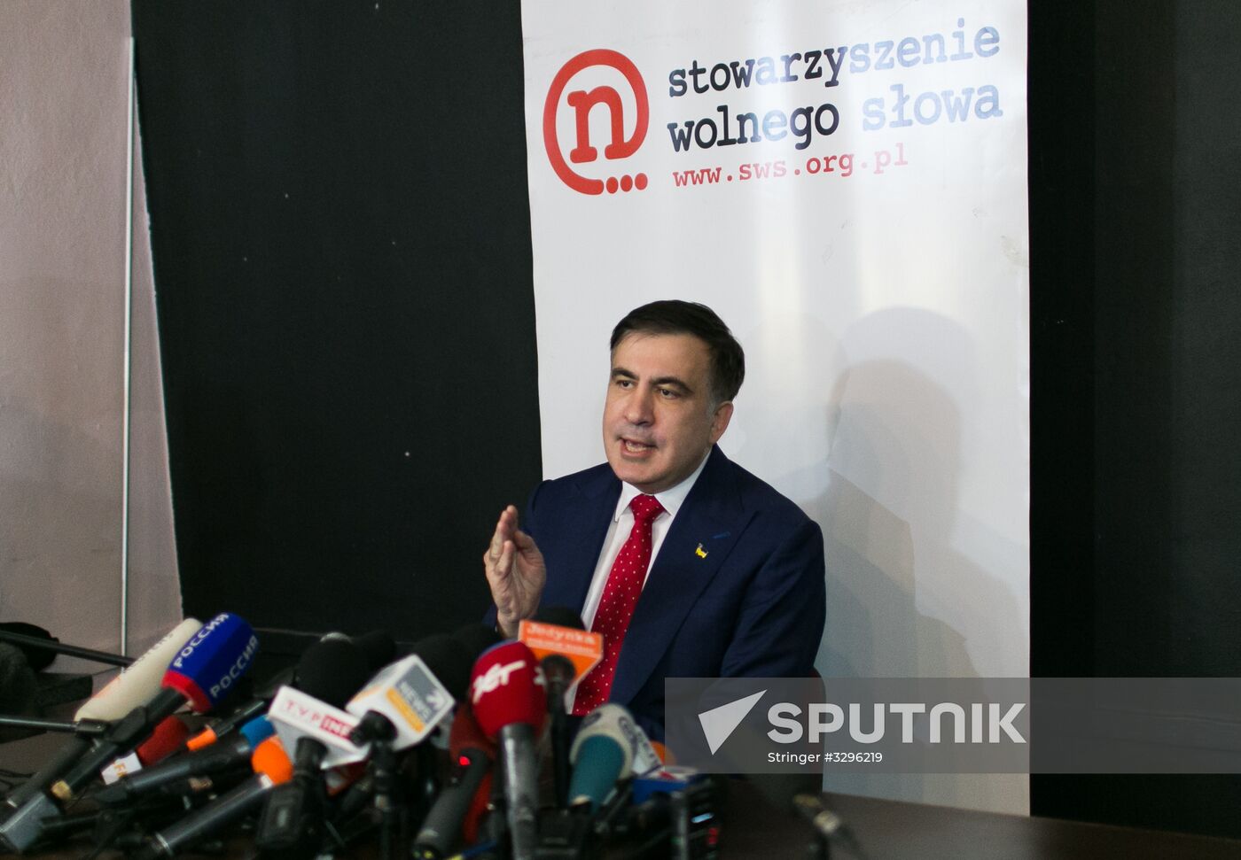 News conference by Mikheil Saakashvili in Warsaw