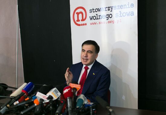 News conference by Mikheil Saakashvili in Warsaw