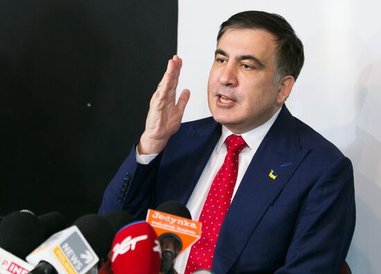 News conference by Mikheil Saakashvili in Warsaw