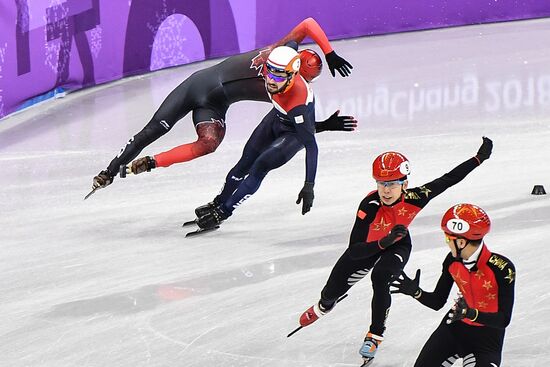 2018 Winter Olympics. Short track speed skating. Day two