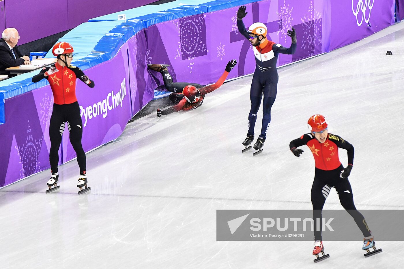 2018 Winter Olympics. Short track speed skating. Day two
