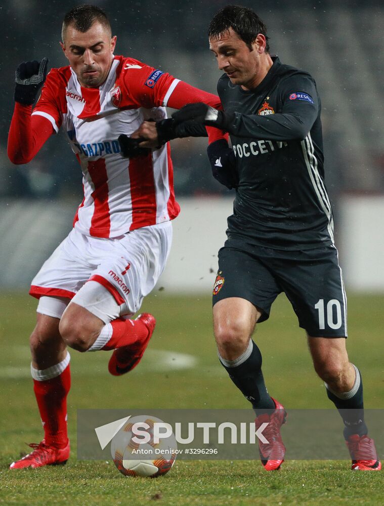 Football. UEFA Europa League. Crvena Zvezda vs. CSKA