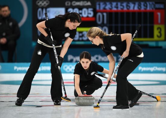 2018 Winter Olympics. Curling. Women. Russia vs. Great Britain