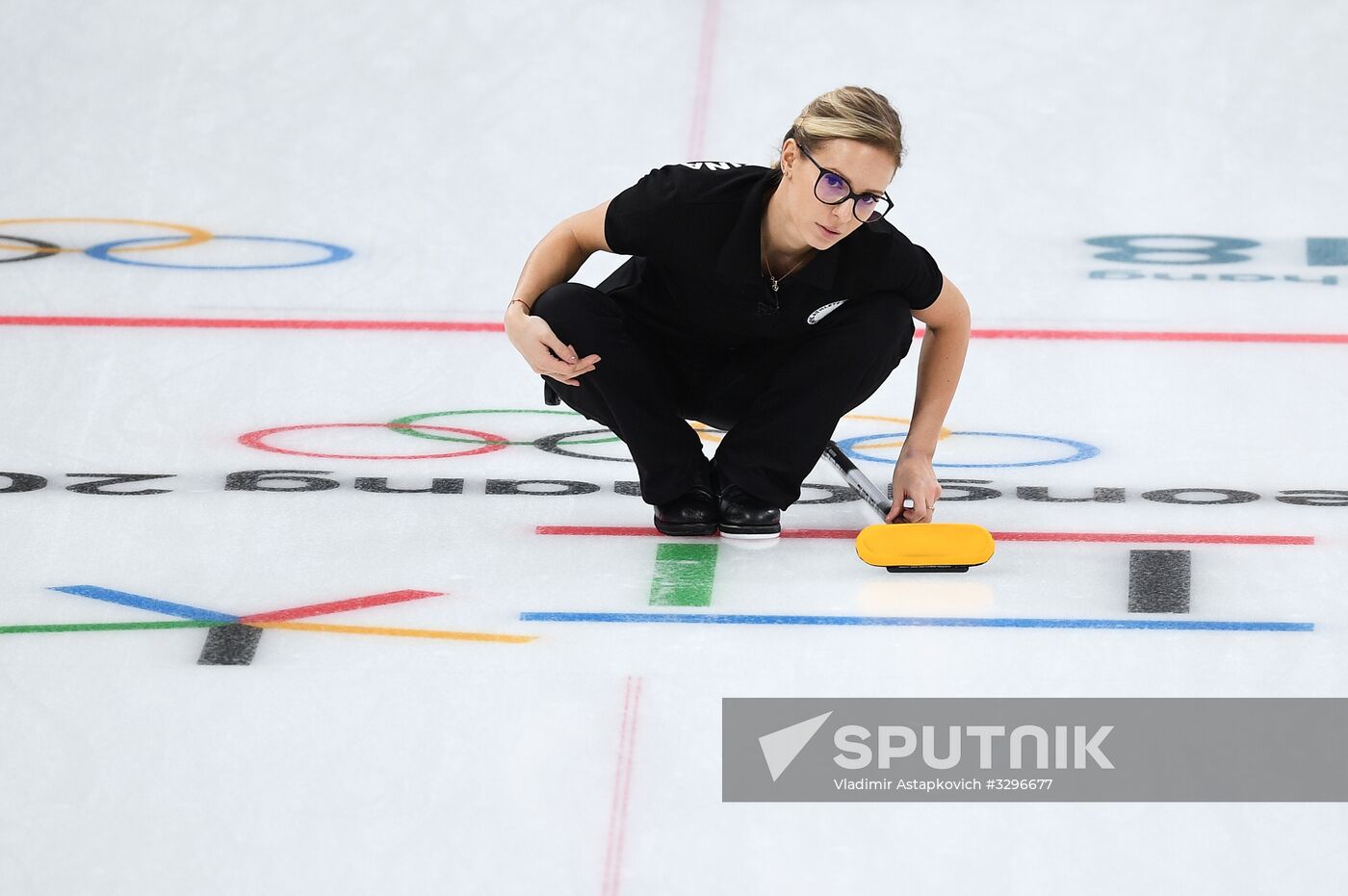 2018 Winter Olympics. Curling. Women. Russia vs. Great Britain