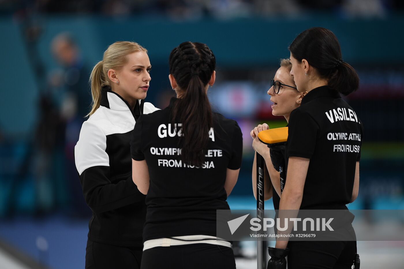 2018 Winter Olympics. Curling. Women. Russia vs. Great Britain