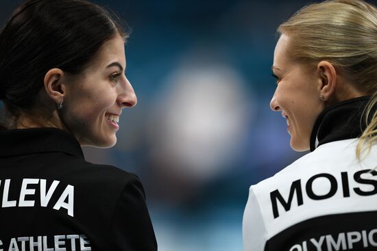 2018 Winter Olympics. Curling. Women. Russia vs. Great Britain