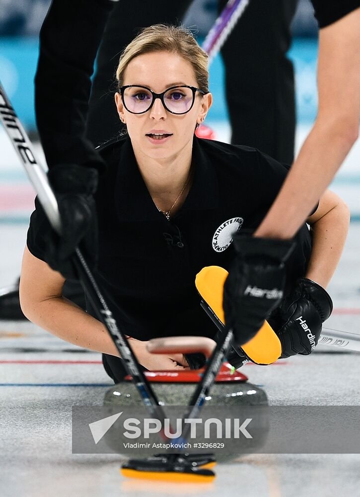 2018 Winter Olympics. Curling. Women. Russia vs. Great Britain