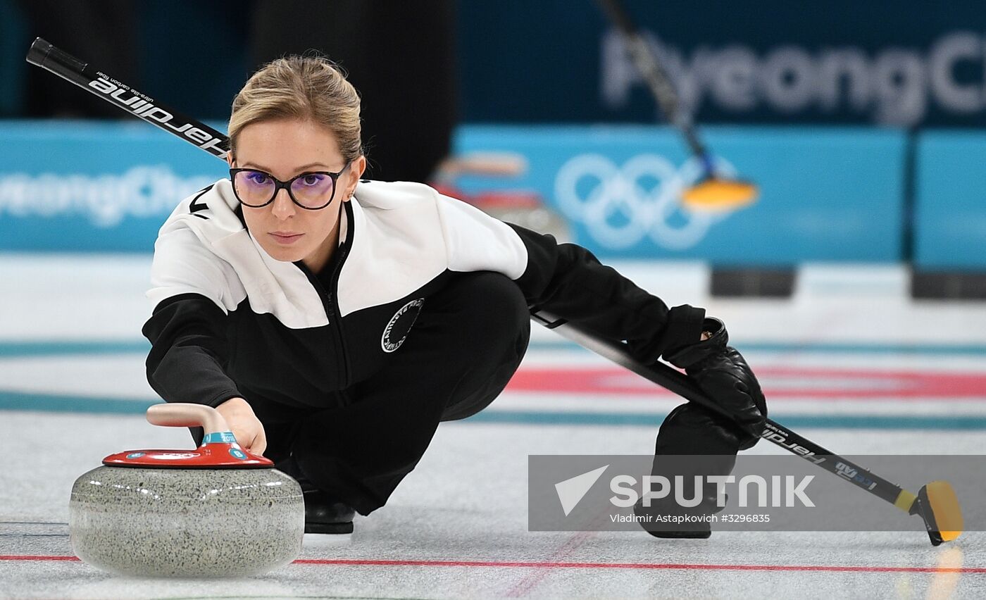 2018 Winter Olympics. Curling. Women. Russia vs. Great Britain