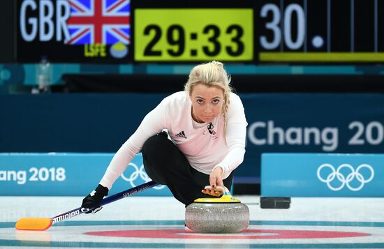 2018 Winter Olympics. Curling. Women. Russia vs. Great Britain