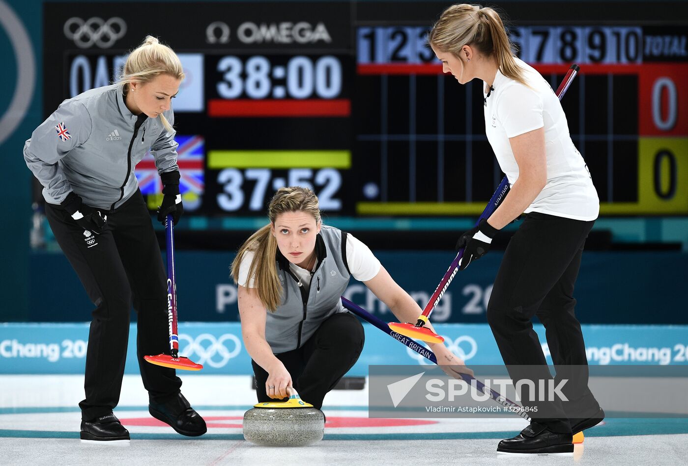 2018 Winter Olympics. Curling. Women. Russia vs. Great Britain