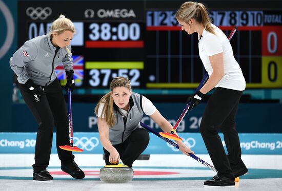 2018 Winter Olympics. Curling. Women. Russia vs. Great Britain