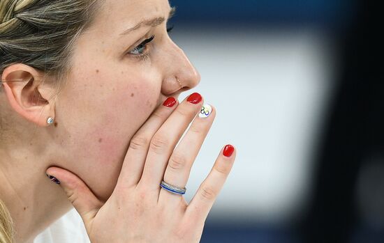 2018 Winter Olympics. Curling. Women. Russia vs. Great Britain