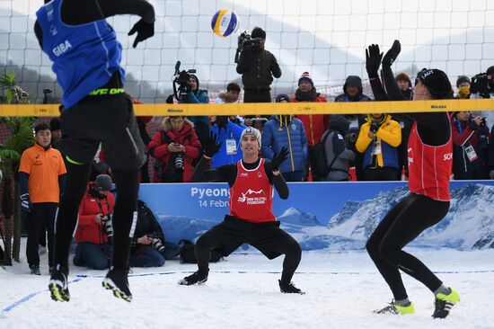 2018 Winter Olympics. Snow volleyball at Austria House