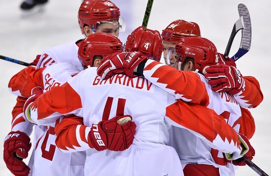 2018 Winter Olympics. Ice hockey. Men. Slovakia vs. Russia