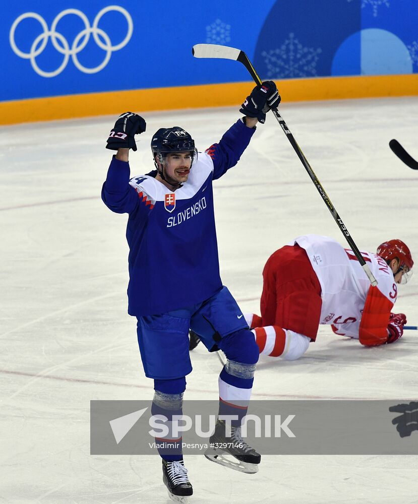 2018 Winter Olympics. Ice hockey. Men. Slovakia vs. Russia